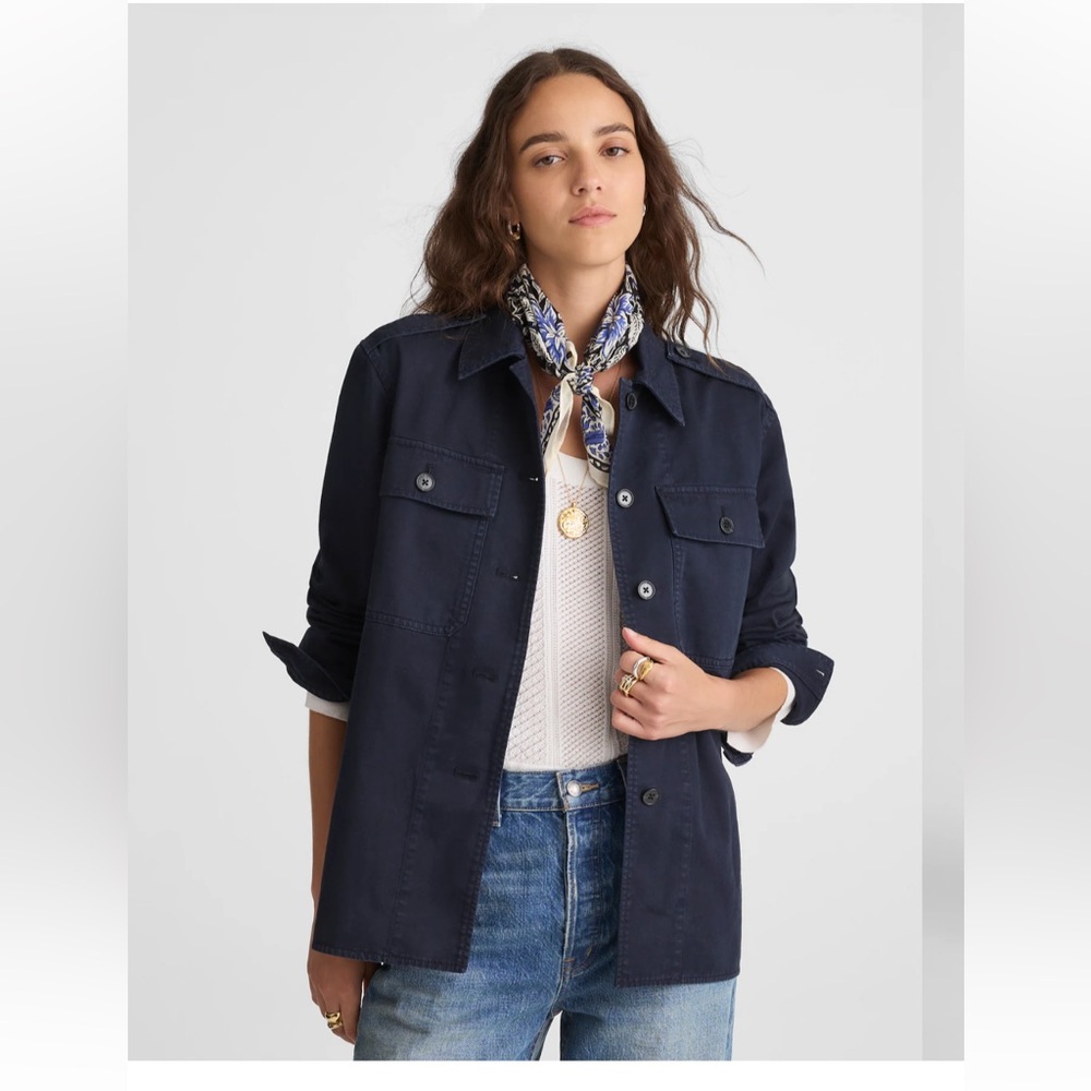 Madewell Easy Utility Shirt Jacket in Navy XS - Picture 1 of 9